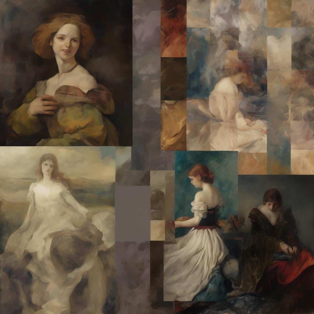 Ανθρώπινες μορφές στη ζωγραφική, προσωπικό ύφος καλλιτεχνών, όραμα ζωγράφων, έργα τέχνης με έμφαση στο προσωπικό ύφος.